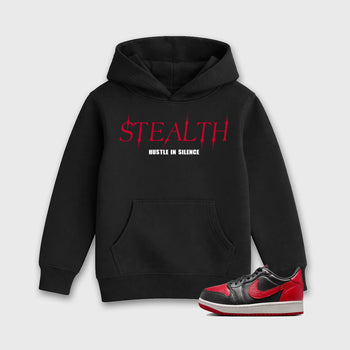Sneaker match tees – Sneaker Tees To Match Air Jordan 1 Banned Shoes – Stealth Kids T-Shirt Black 1