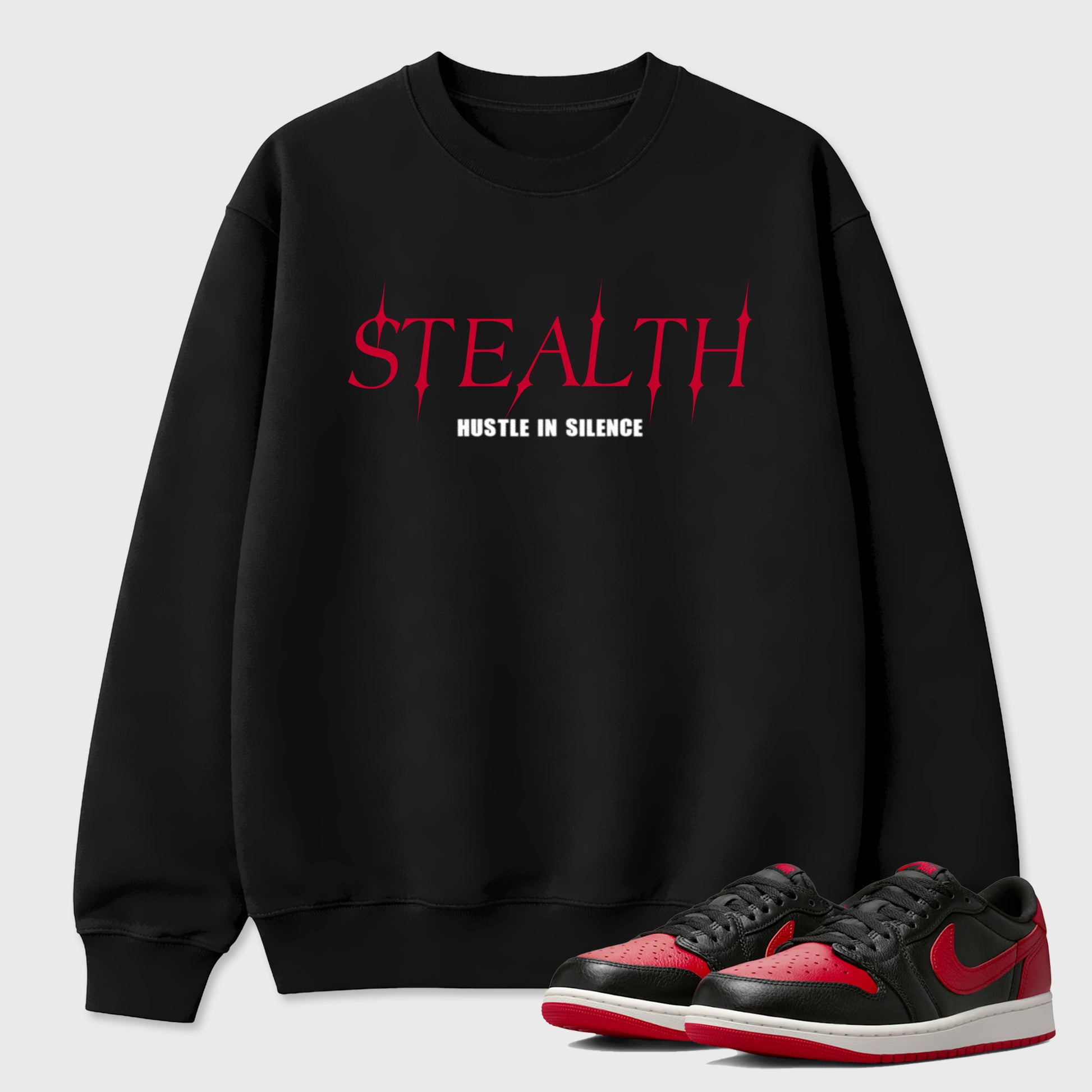 Sneaker match tees – Sneaker Tees To Match Air Jordan 1 Banned Shoes – Stealth Tee Black 1