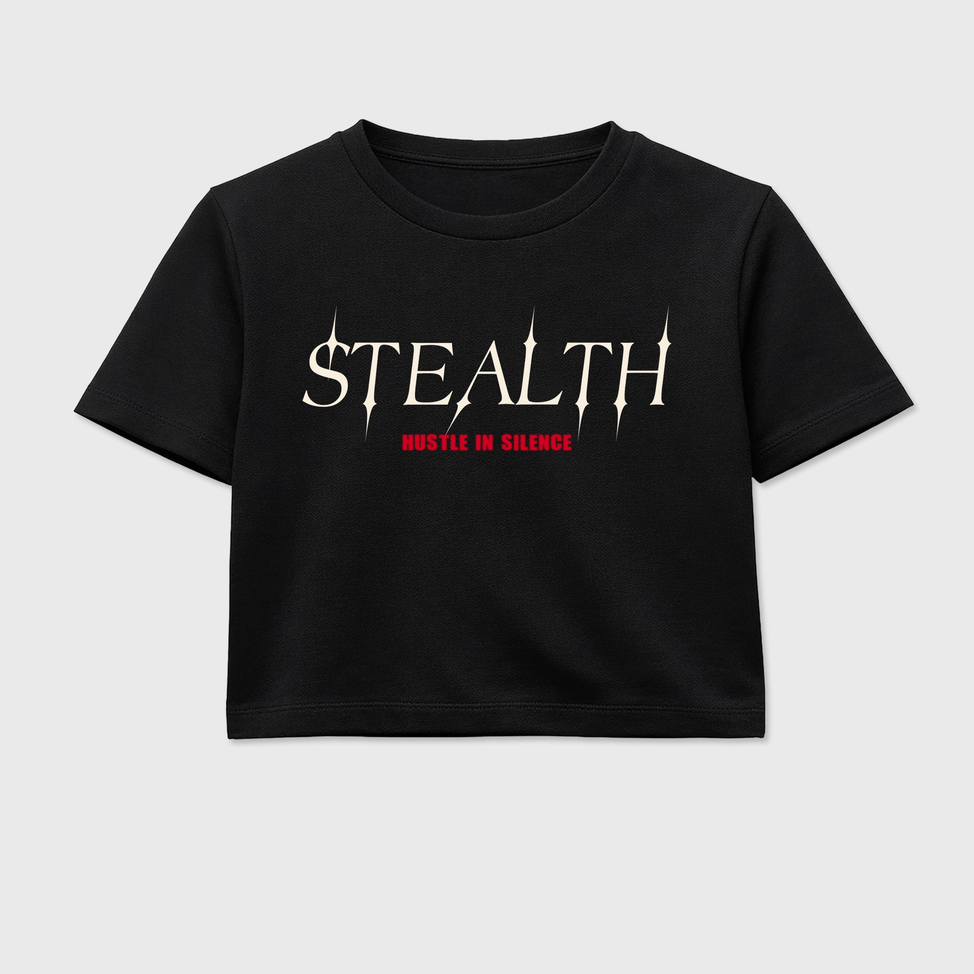Sneaker match tees – Sneaker Tees To Match Air Jordan 1 Flight Club Shoes – Stealth Crop T-Shirt Black 2