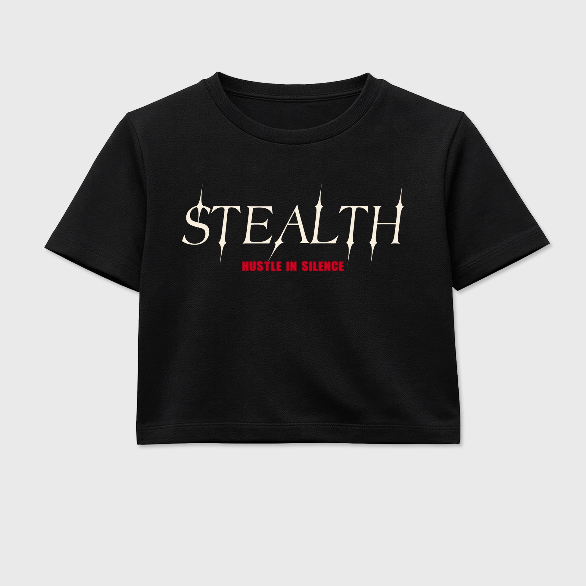 Sneaker match tees – Sneaker Tees To Match Air Jordan 1 Flight Club Shoes – Stealth Crop T-Shirt Black 2