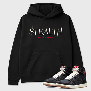 Sneaker match tees – Sneaker Tees To Match Air Jordan 1 Flight Club Shoes – Stealth Tee Black 1