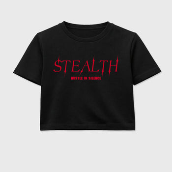 Stealth women’s crop tee designed to match the Air Jordan 12 Bloodline, featuring coordinated Black 2 options for a perfect streetwear vibe.