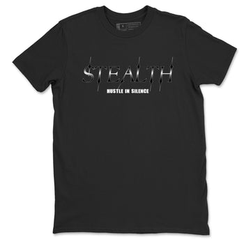 Sneaker match tees – Sneaker Tees To Match Air Jordan 4 Black Cat Shoes – Stealth Tee Black 2