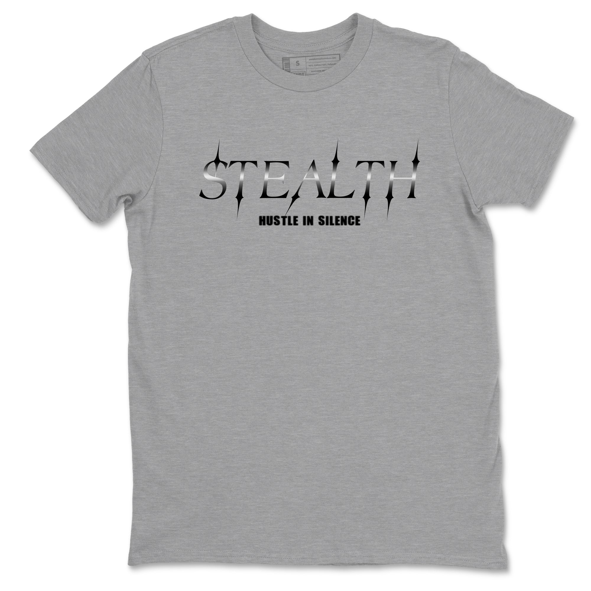 Sneaker match tees – Sneaker Tees To Match Air Jordan 4 Black Cat Shoes – Stealth Tee Heather Grey 2