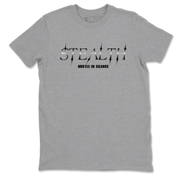 Sneaker match tees – Sneaker Tees To Match Air Jordan 4 Black Cat Shoes – Stealth Tee Heather Grey 2