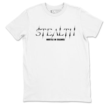 Sneaker match tees – Sneaker Tees To Match Air Jordan 4 Black Cat Shoes – Stealth Tee White 2