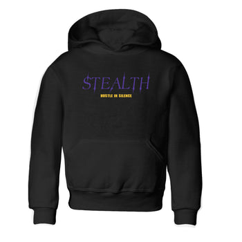 Sneaker match tees – Sneaker Tees To Match Air Jordan 4 Lakeshow Shoes – Stealth Kids T-Shirt Black 2