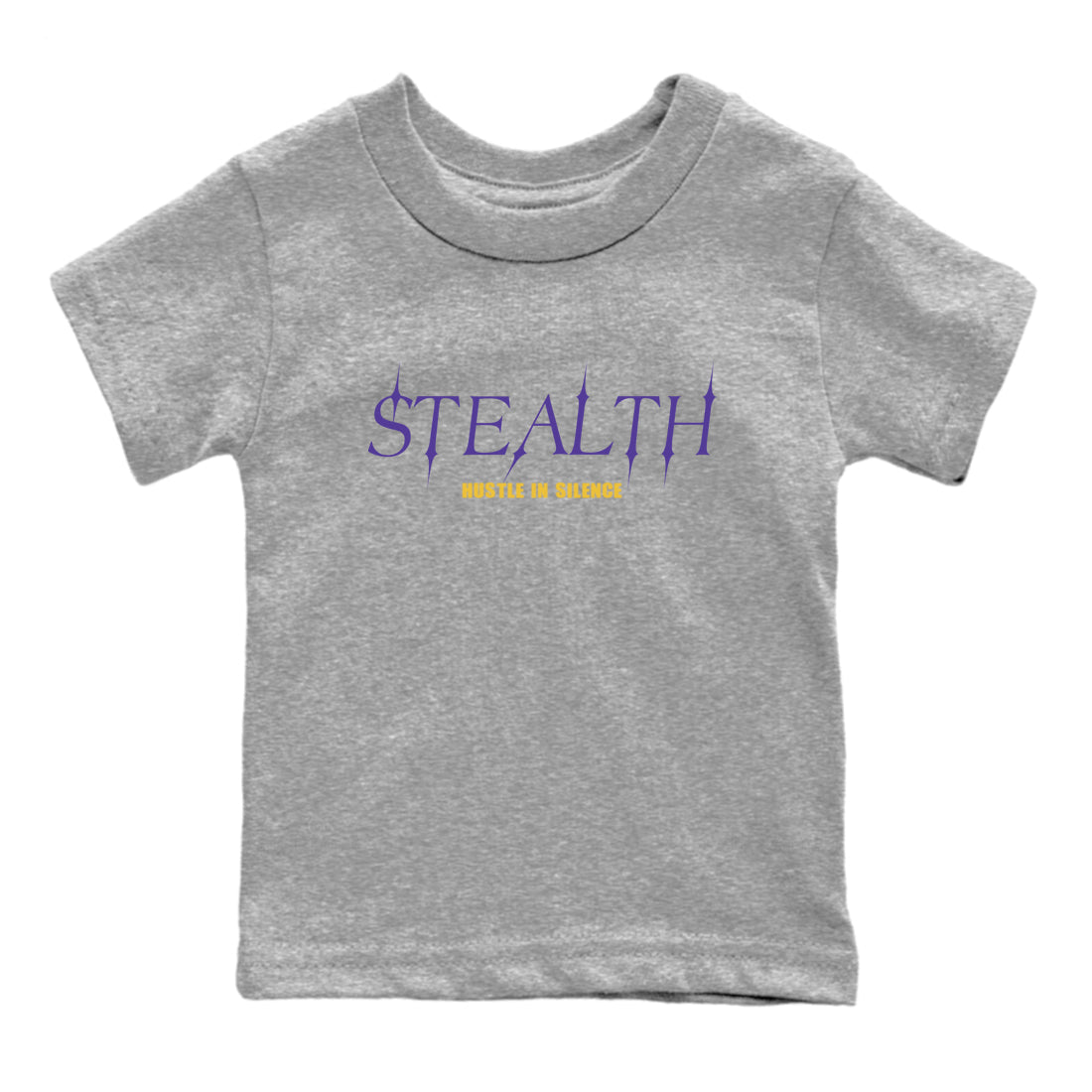 Sneaker match tees – Sneaker Tees To Match Air Jordan 4 Lakeshow Shoes – Stealth Kids T-Shirt Heather Grey 2