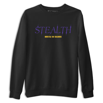 Sneaker match tees – Sneaker Tees To Match Air Jordan 4 Lakeshow Shoes – Stealth Tee Black 2