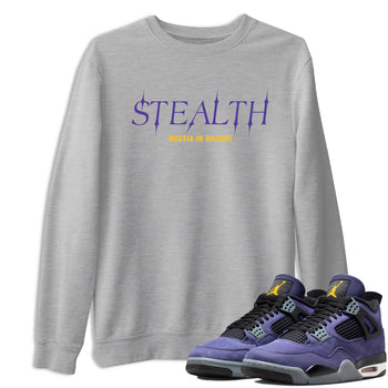 Sneaker match tees – Sneaker Tees To Match Air Jordan 4 Lakeshow Shoes – Stealth Tee Heather Grey 1