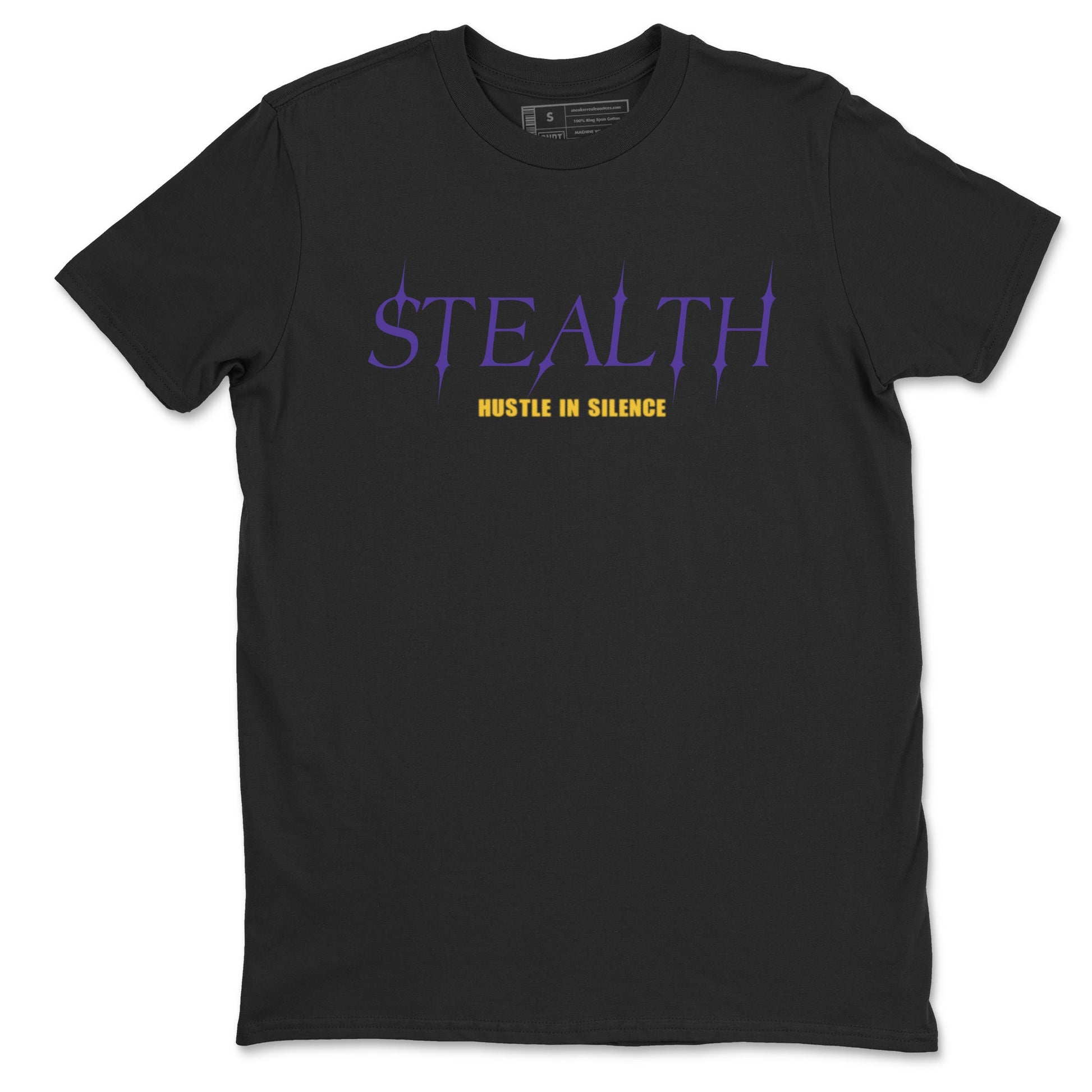 Sneaker match tees – Sneaker Tees To Match Air Jordan 4 Lakeshow Shoes – Stealth Tee Black 2
