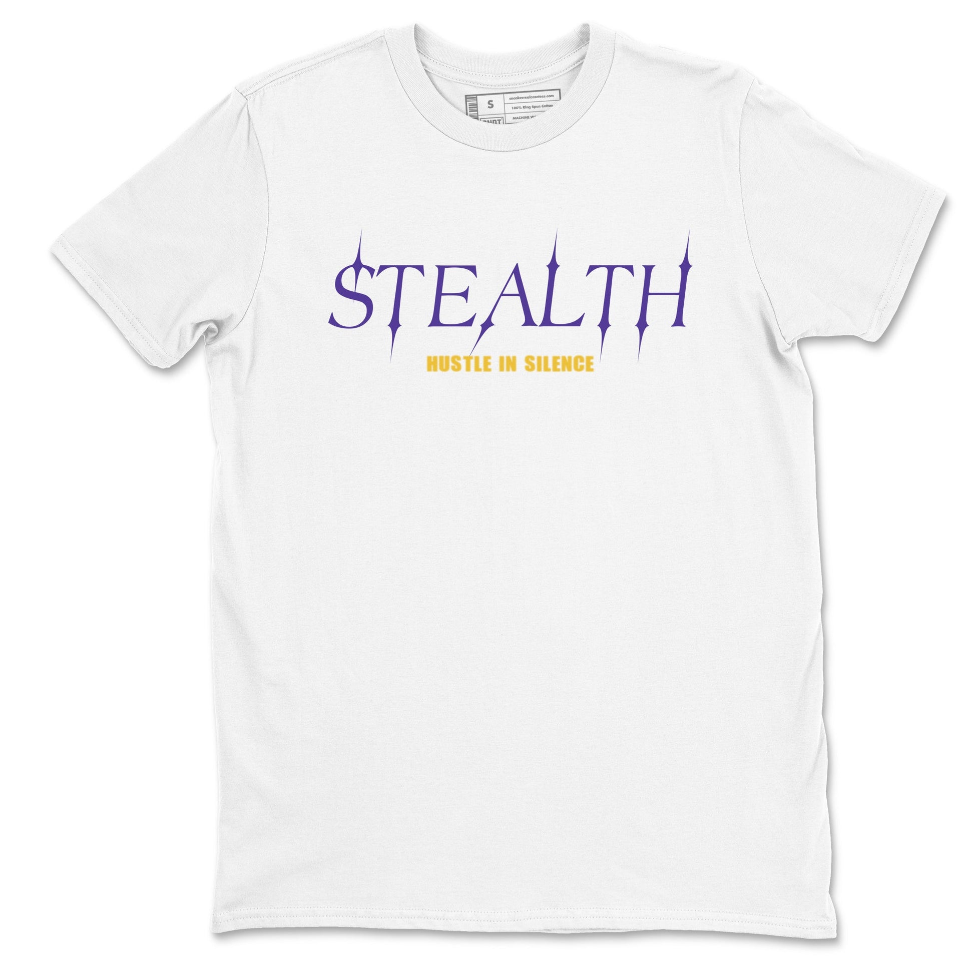 Sneaker match tees – Sneaker Tees To Match Air Jordan 4 Lakeshow Shoes – Stealth Tee White 2