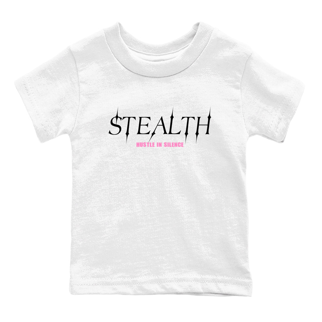 Perfect Valentine's Day Gifts graphic tee  – Sneaker Tees To Match Air Jordan 4 Pink Thunder – Stealth Kids Graphic T-Shirt White 2