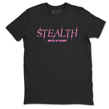Perfect Valentine's Day Gifts graphic tee  – Sneaker Tees To Match Air Jordan 4 Pink Thunder – Stealth Tee Black 2