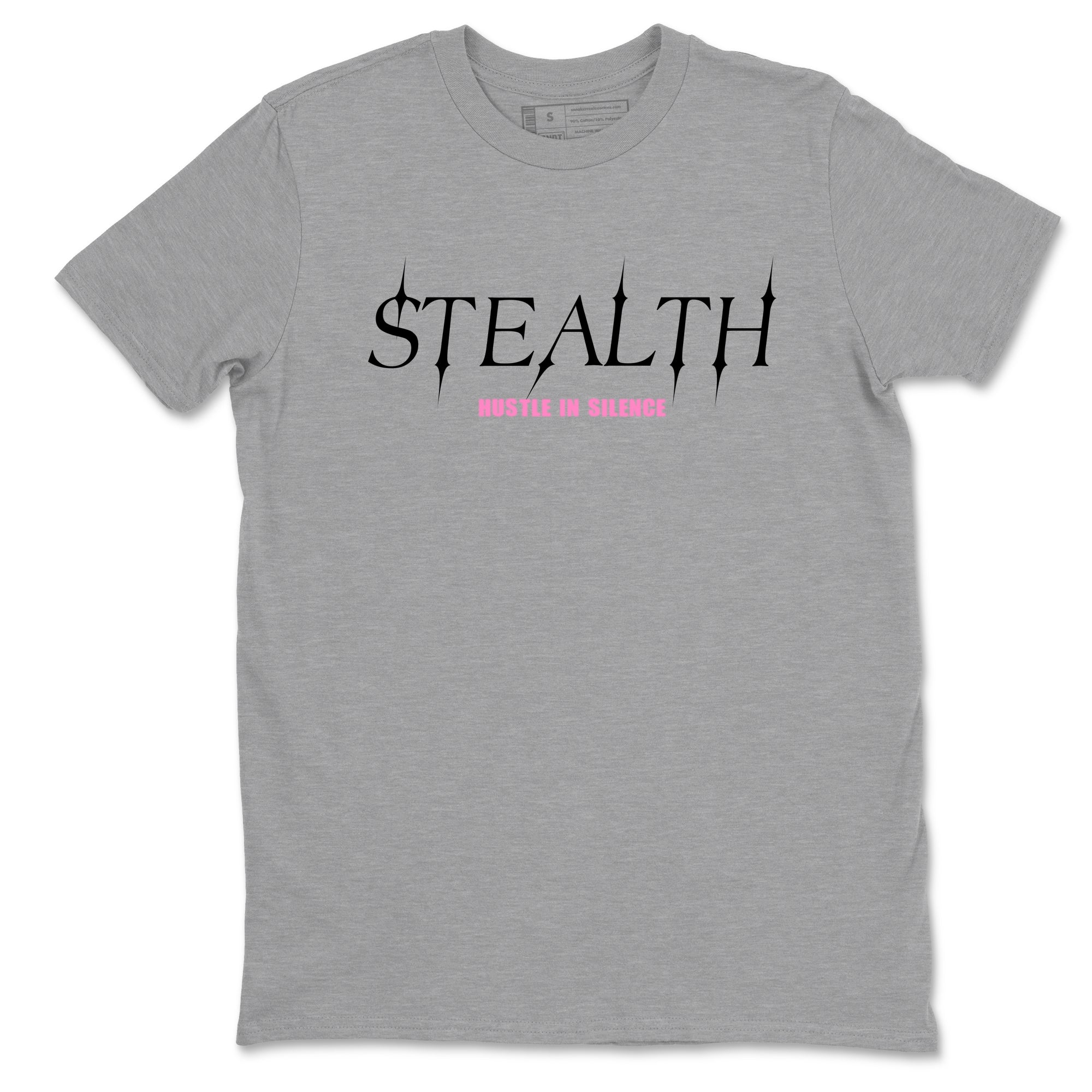 Perfect Valentine's Day Gifts graphic tee  – Sneaker Tees To Match Air Jordan 4 Pink Thunder – Stealth Tee Heather Grey 2