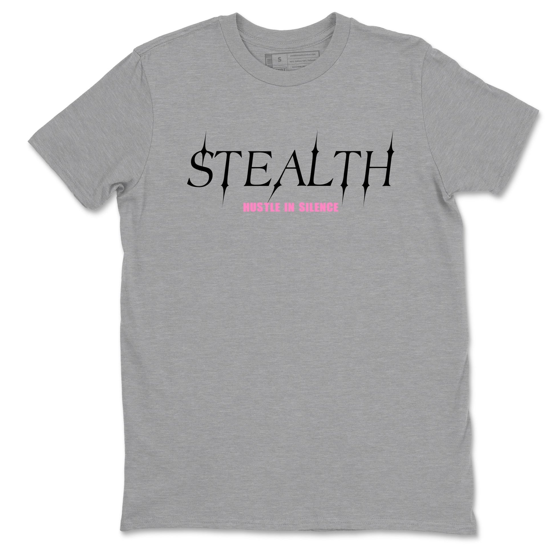 Perfect Valentine's Day Gifts graphic tee  – Sneaker Tees To Match Air Jordan 4 Pink Thunder – Stealth Tee Heather Grey 2