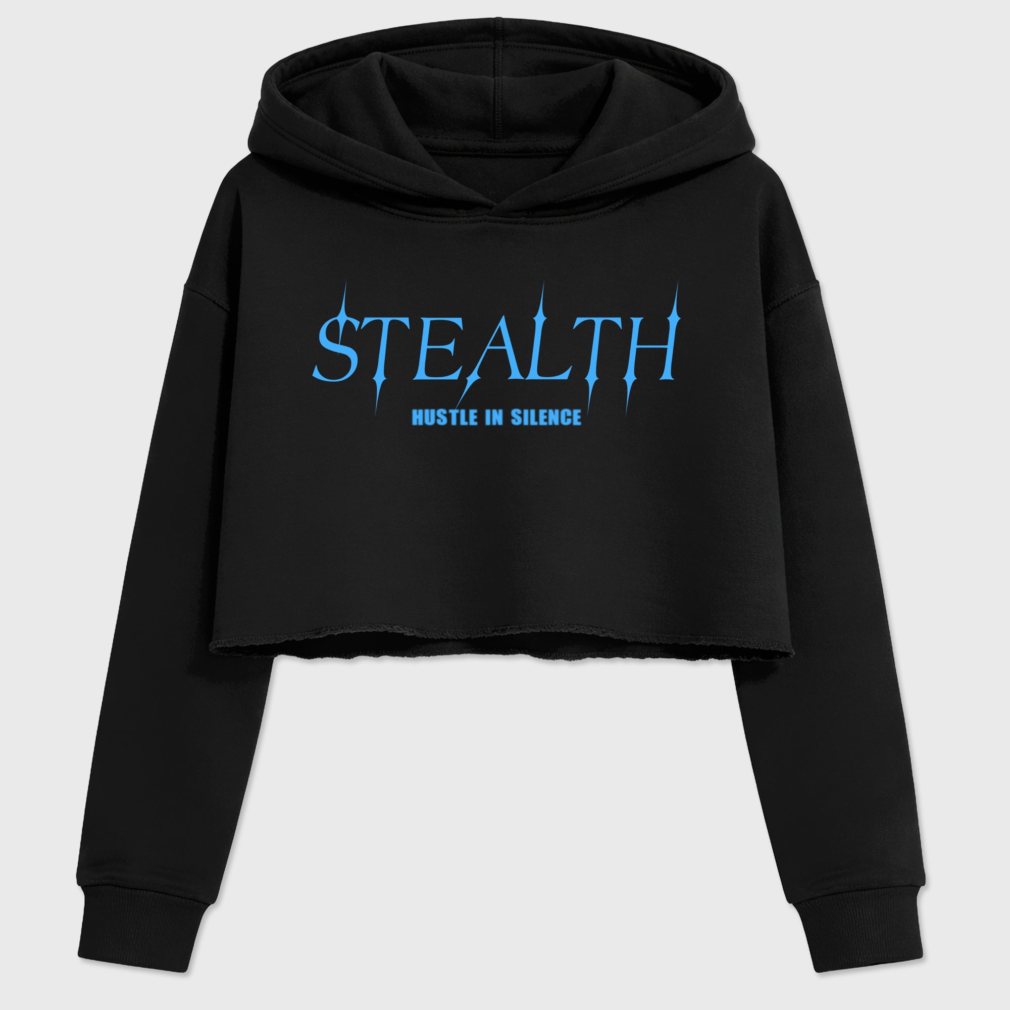 Stealth women’s crop tee designed to match the Air Jordan 5 Black Carolina, featuring coordinated Black 2 options for a perfect streetwear vibe.