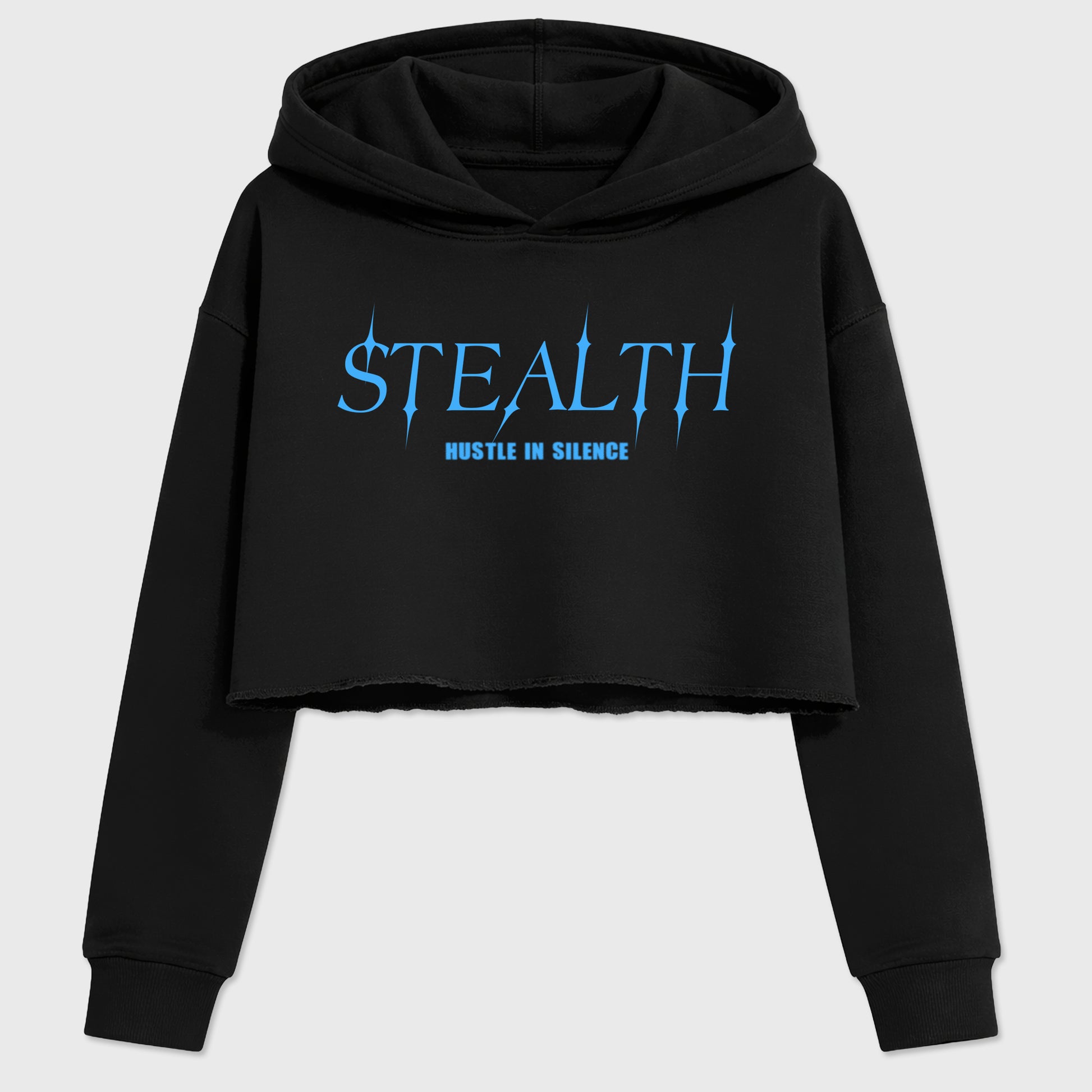 Stealth women’s crop tee designed to match the Air Jordan 5 Black Carolina, featuring coordinated Black 2 options for a perfect streetwear vibe.