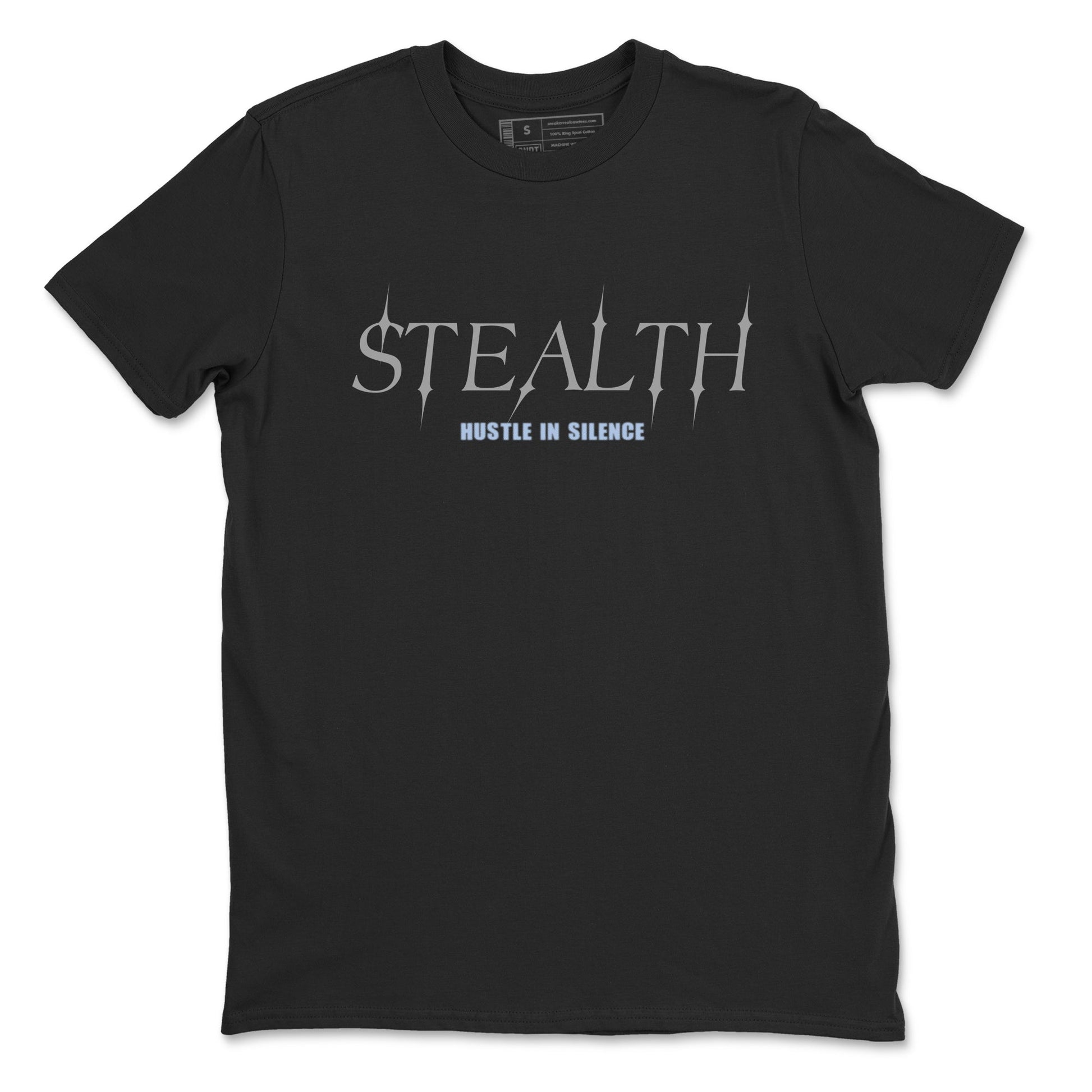 Sneakerfit for Sneakerheads – Sneaker Tees To Match Air Jordan 5 Wolf Grey Sneakers – Stealth Tee Black 2