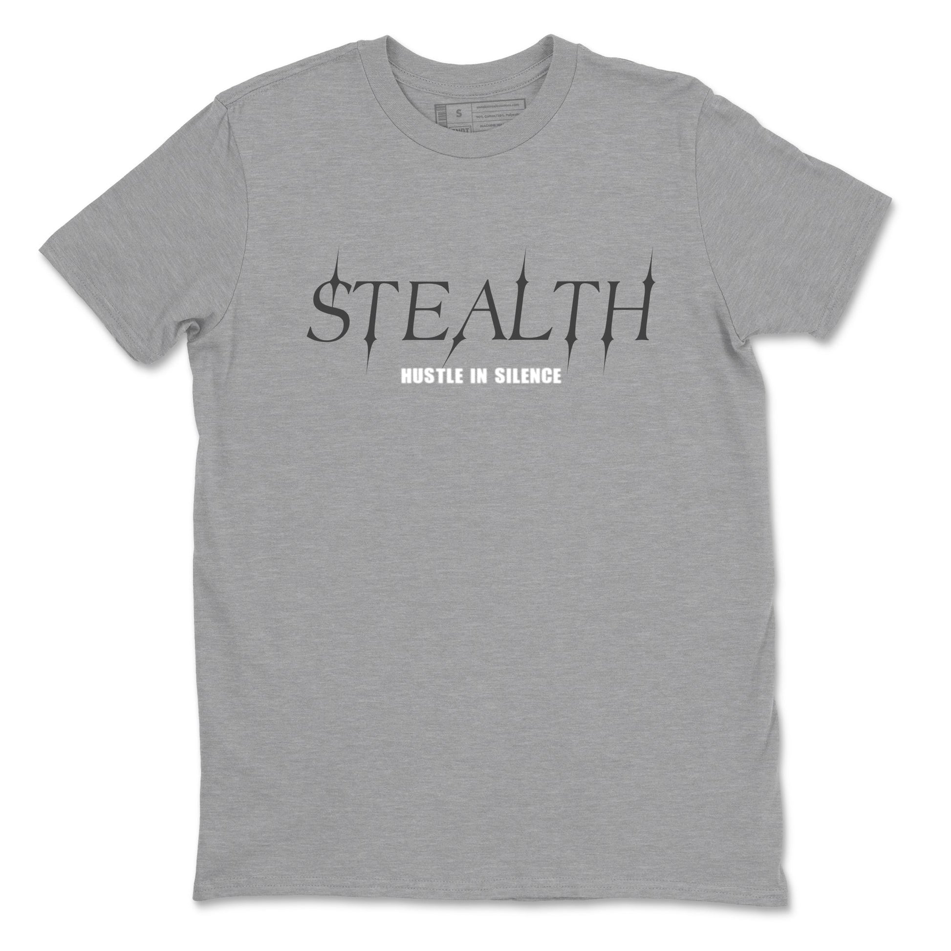 Sneakerfit for Sneakerheads – Sneaker Tees To Match Air Jordan 5 Wolf Grey Sneakers – Stealth Tee Heather Grey 2