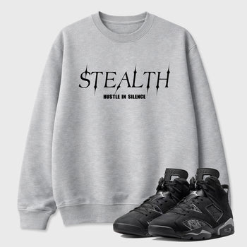 Sneaker match tees – Sneaker Tees To Match Air Jordan 6 Cap and Gown Shoes – Stealth Tee Heather Grey 1