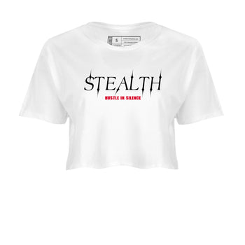 Sneaker match tees – Sneaker Tees To Match Air Jordan 6 Reverse Infrared Shoes – Stealth Crop T-Shirt White 2