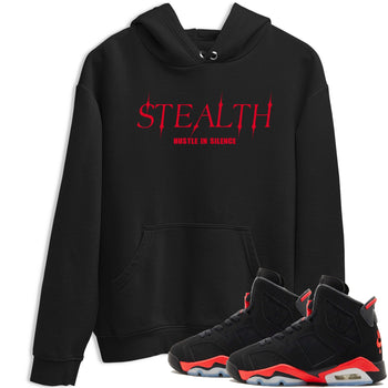 Sneaker match tees – Sneaker Tees To Match Air Jordan 6 Reverse Infrared Shoes – Stealth Tee Black 1