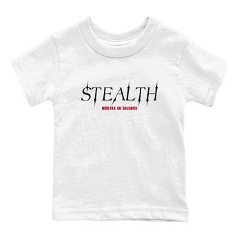 Sneaker match tees – Sneaker Tees To Match Air Jordan 6 Reverse Infrared Shoes – Stealth Kids T-Shirt White 2