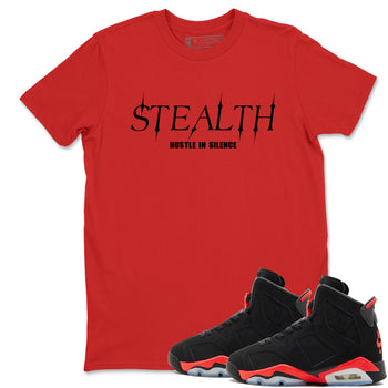 Sneaker match tees – Sneaker Tees To Match Air Jordan 6 Reverse Infrared Shoes – Stealth Tee Red 1