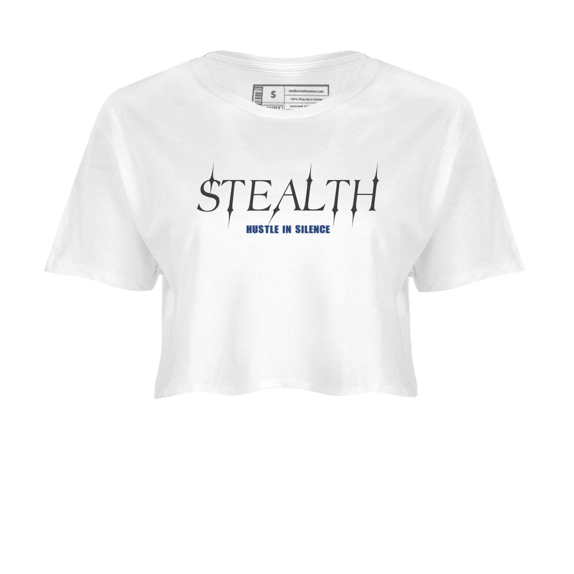 Sneaker match tees – Sneaker Tees To Match Air Jordan 9 Flint Grey Shoes – Stealth Crop T-Shirt White 2