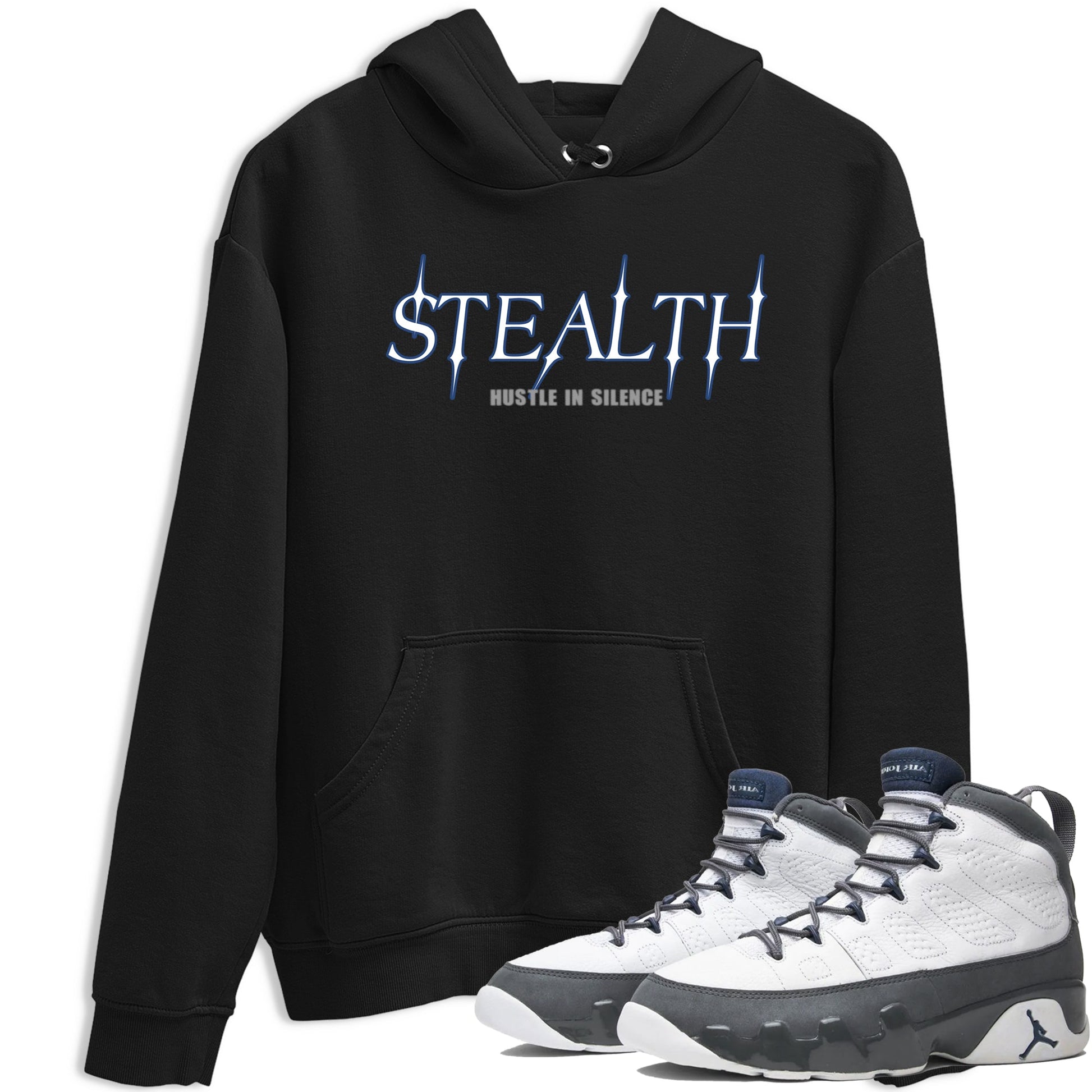 Sneaker match tees – Sneaker Tees To Match Air Jordan 9 Flint Grey Shoes – Stealth Tee Black 1