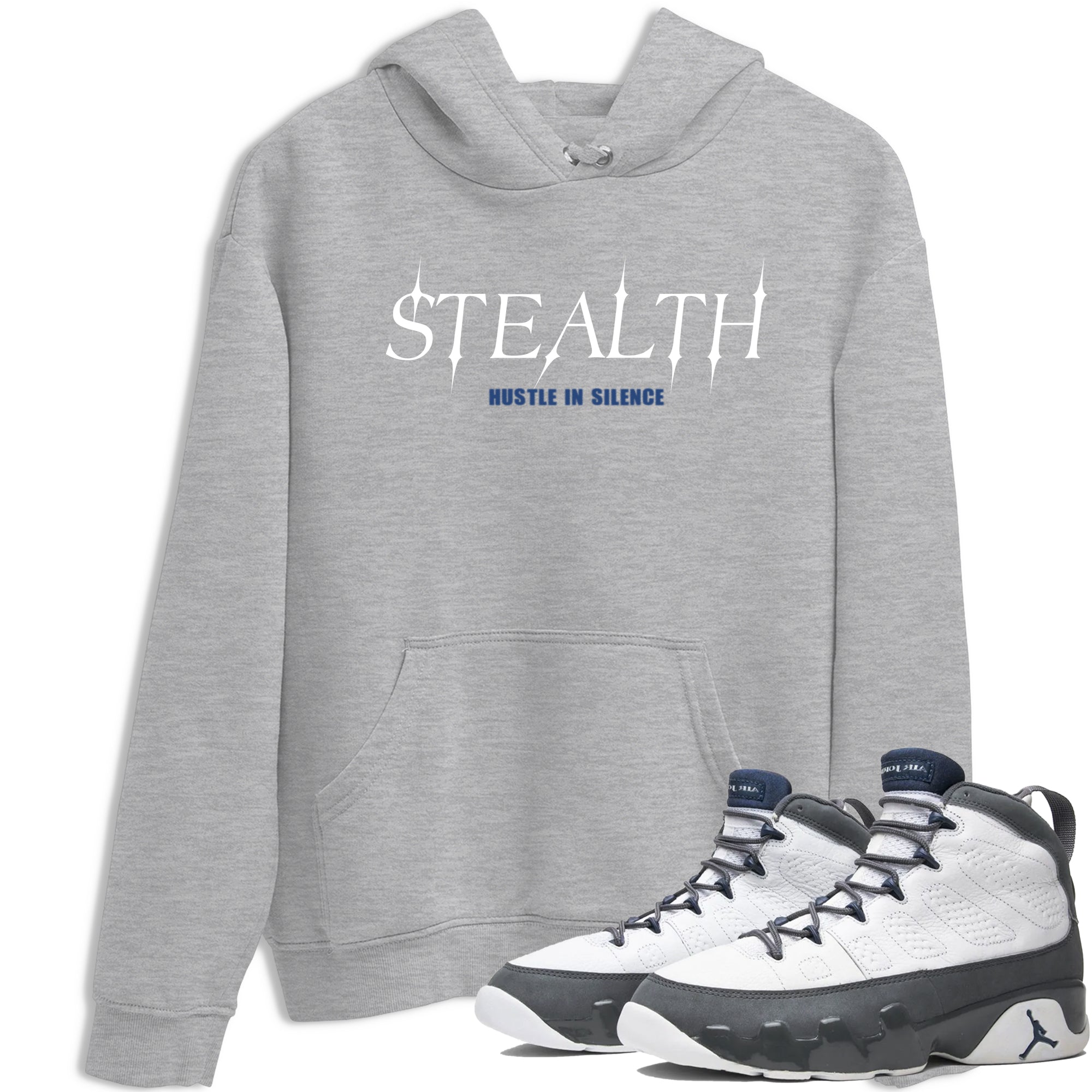 Sneaker match tees – Sneaker Tees To Match Air Jordan 9 Flint Grey Shoes – Stealth Tee Heather Grey 1