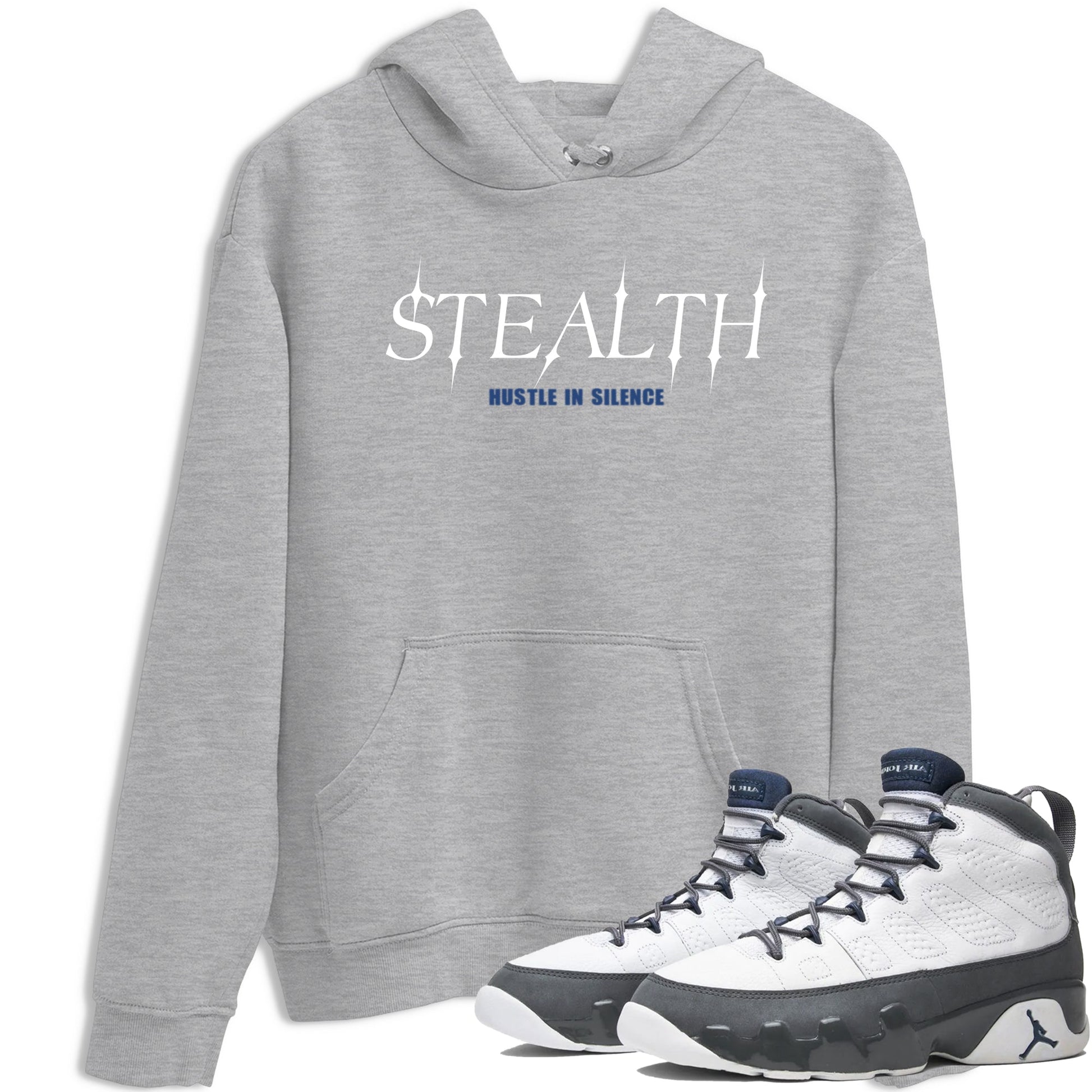Sneaker match tees – Sneaker Tees To Match Air Jordan 9 Flint Grey Shoes – Stealth Tee Heather Grey 1