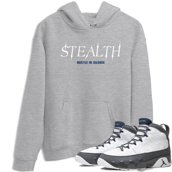 Sneaker match tees – Sneaker Tees To Match Air Jordan 9 Flint Grey Shoes – Stealth Tee Heather Grey 1