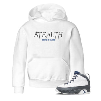 Sneaker match tees – Sneaker Tees To Match Air Jordan 9 Flint Grey Shoes – Stealth Kids T-Shirt White 1