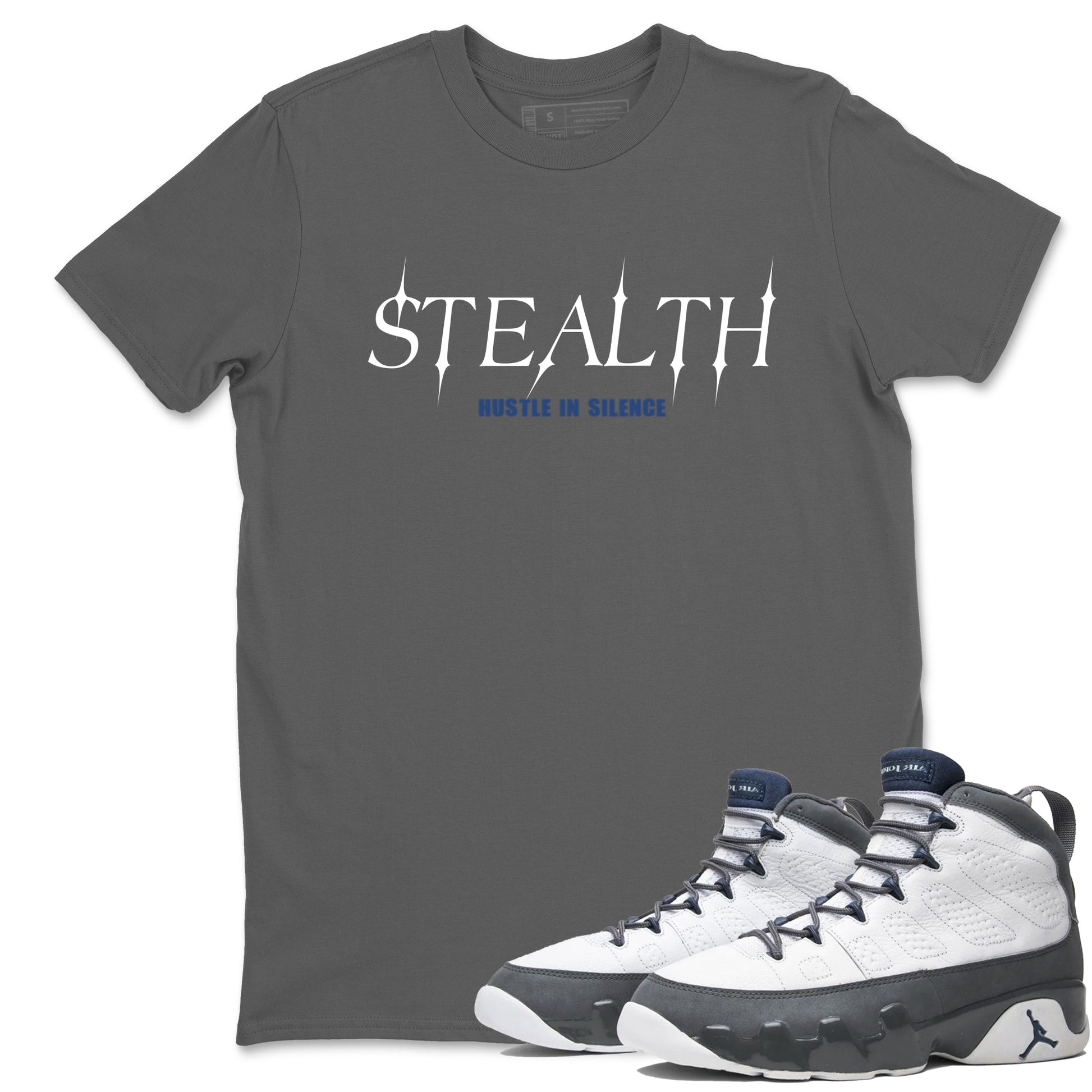 Sneaker match tees – Sneaker Tees To Match Air Jordan 9 Flint Grey Shoes – Stealth Tee Cool Grey 1