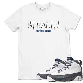 Sneaker match tees – Sneaker Tees To Match Air Jordan 9 Flint Grey Shoes – Stealth Tee White 1