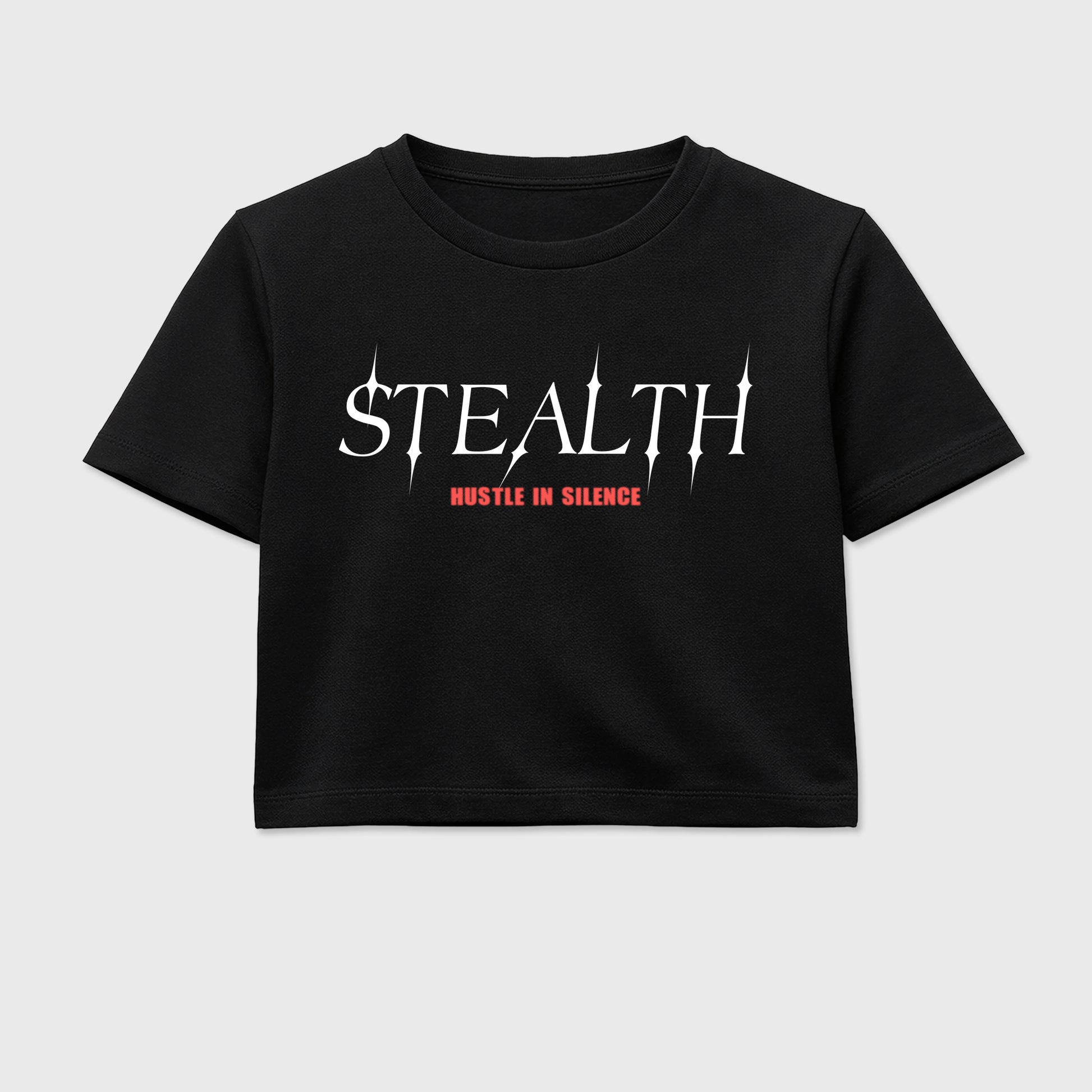 Sneaker match tees – Sneaker Tees To Match Air Max 90 Infrared Shoes – Stealth Crop T-Shirt Black 2