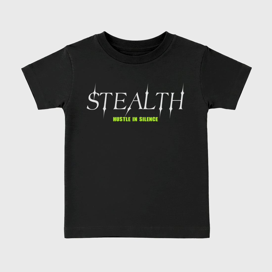 Sneakerfit graphic tee destination – Sneaker Tees To Match Air Max 95 Neon Yellow Sneakers – Stealth Kids T-Shirt Black 2