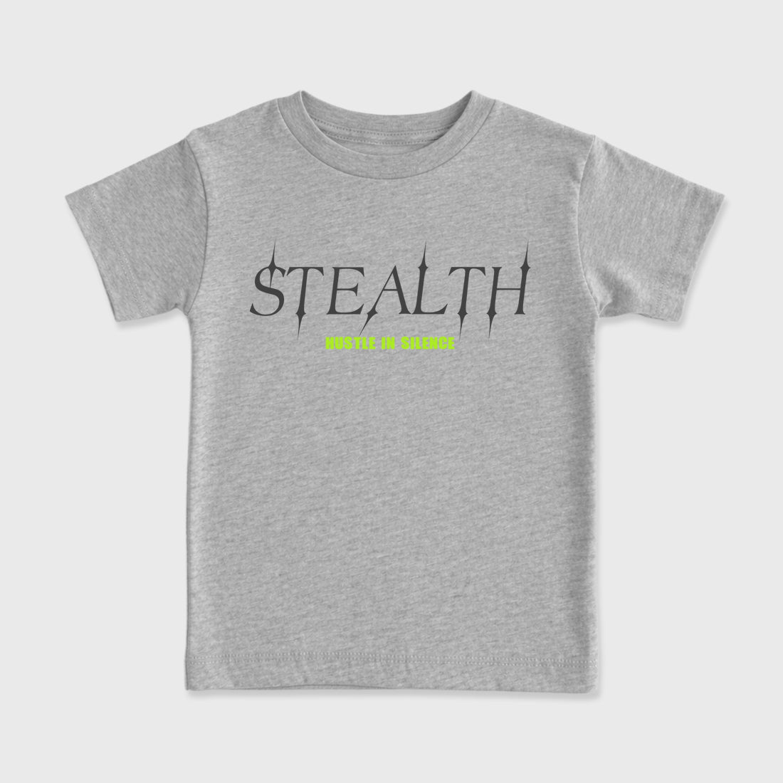 Sneakerfit graphic tee destination – Sneaker Tees To Match Air Max 95 Neon Yellow Sneakers – Stealth Kids T-Shirt Heather Grey 2