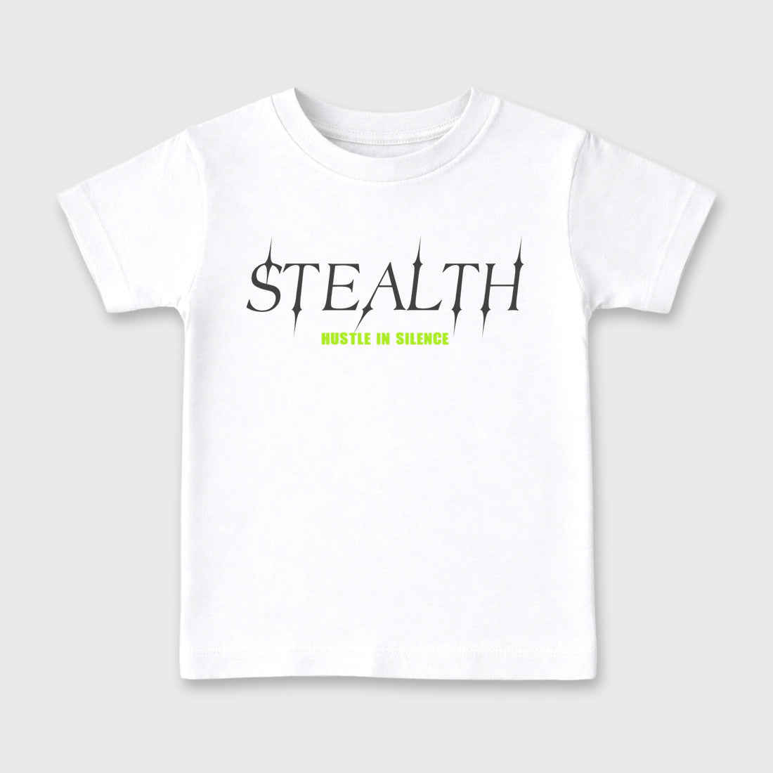 Sneakerfit graphic tee destination – Sneaker Tees To Match Air Max 95 Neon Yellow Sneakers – Stealth Kids T-Shirt White 2