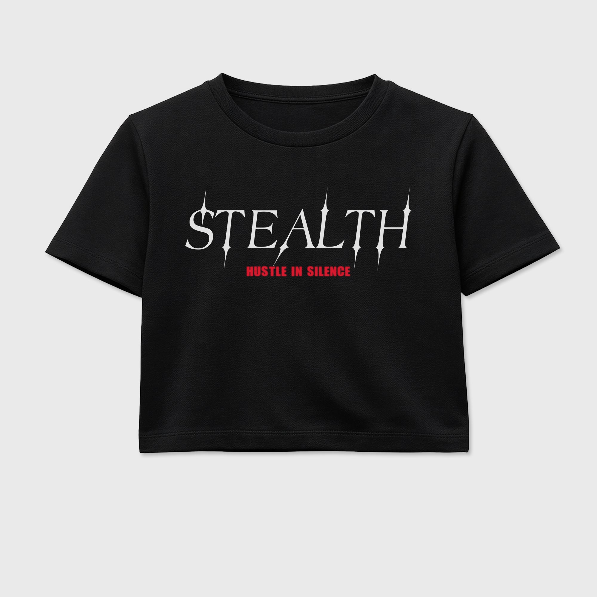Stealth women’s crop tee designed to match the Air Max 95 Reverse Solar Red, featuring coordinated Black 2 options for a perfect streetwear vibe.