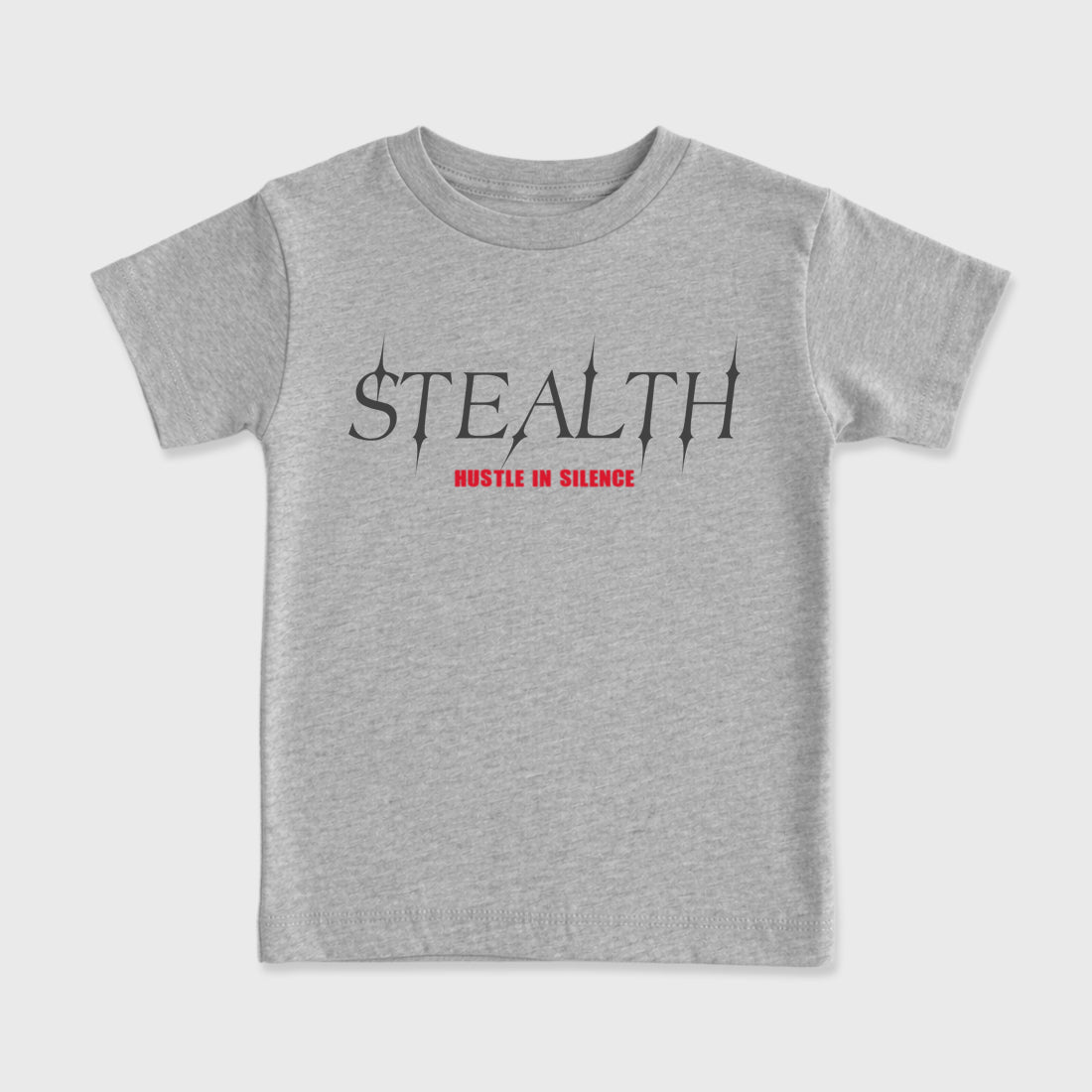 Stealth Baby & Kids Graphic T-Shirt featuring original artwork designed to match the Air Max 95 Reverse Solar Red. Heather Grey 2 Kids Graphic Tee.