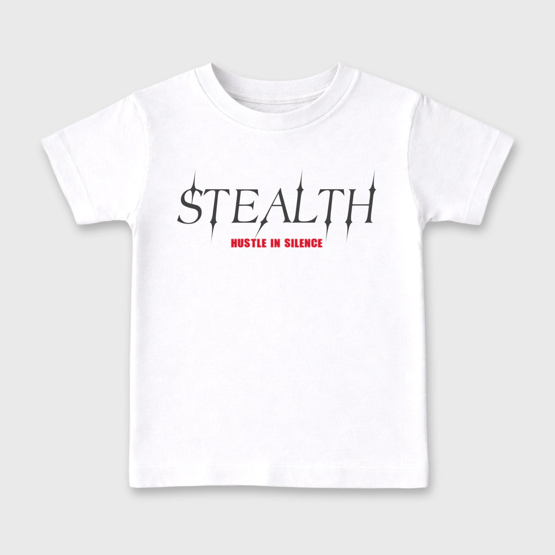 Stealth Baby & Kids Graphic T-Shirt featuring original artwork designed to match the Air Max 95 Reverse Solar Red. White 2 Kids Graphic Tee.