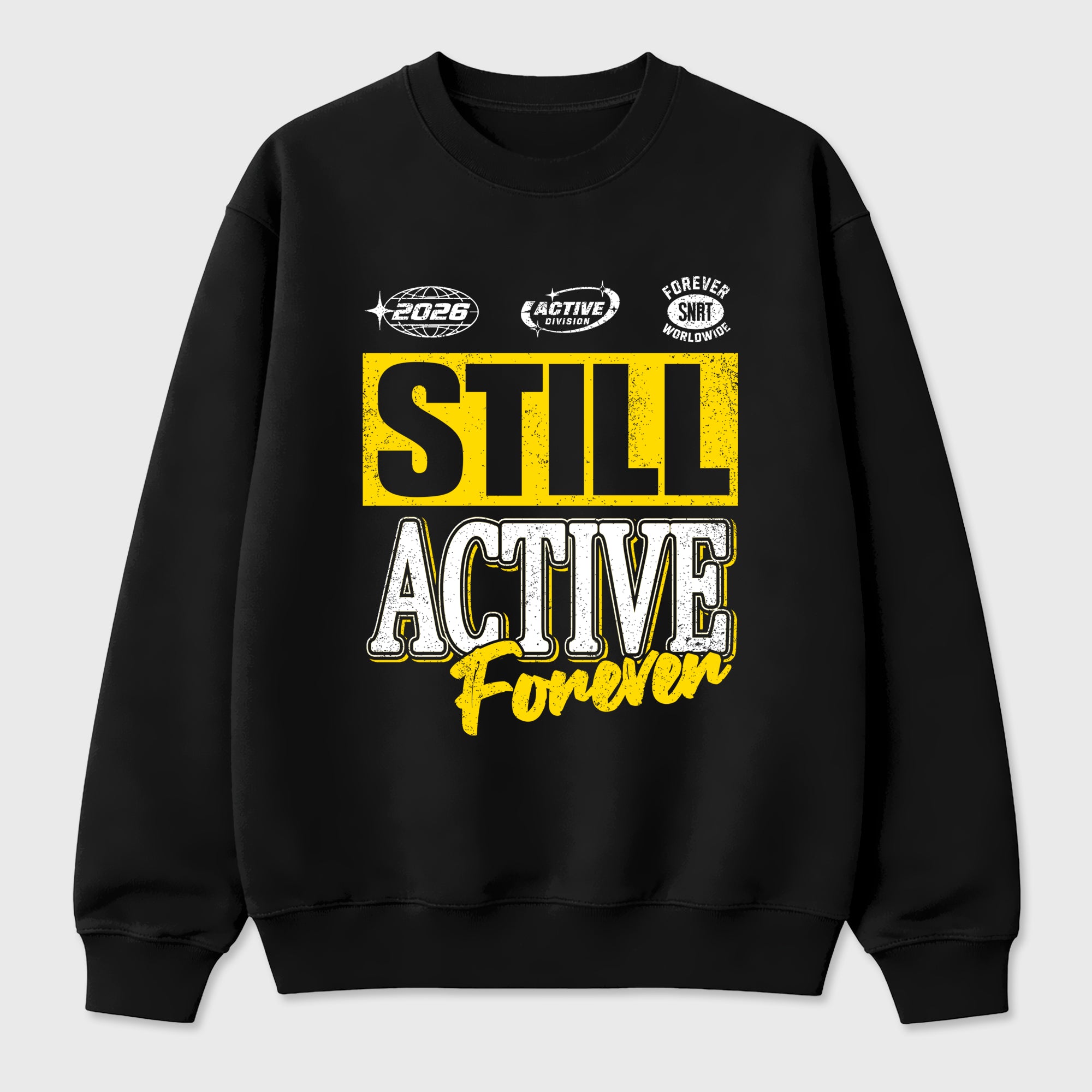 Still Active Graphic T-Shirt featuring original streetwear artwork designed to match the Air Jordan 4 Tour Yellow. Black 2 Graphic Tee.