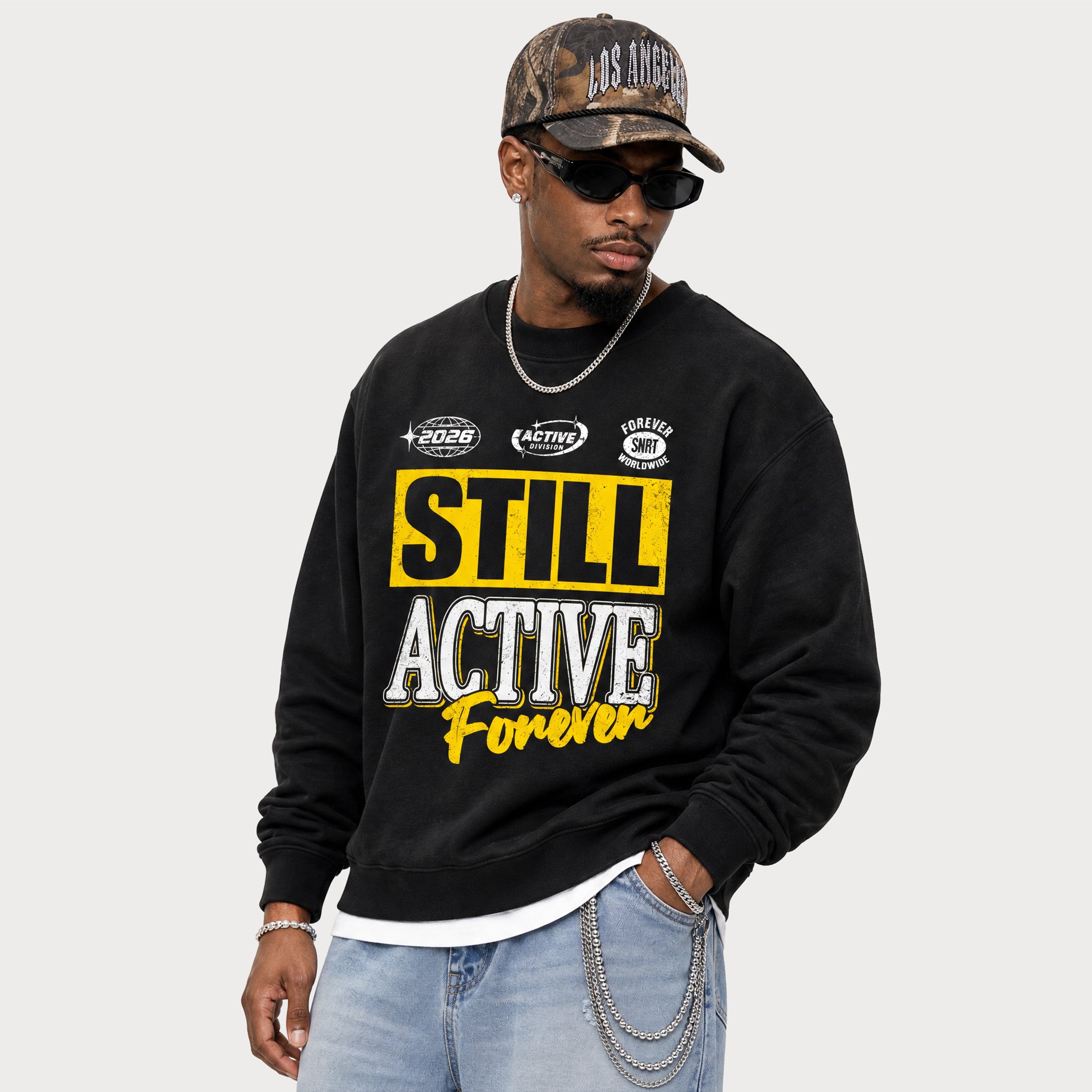 still active forever graphic sweatshirt