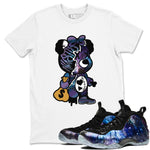 Air Foamposite One Galaxy shirts to match jordans Stitched Hustle Bear unique Halloween sneaker tee Air Foamposite One Galaxy SNRT Sneaker Release Tees unisex cotton White 1 crew neck shirts