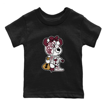 Air Jordan 1 High OG Metallic Burgundy shirts to match jordans Stitched Hustle Bear unique Halloween sneaker tee Air Jordan 1 Metallic Burgundy SNRT Sneaker Tees streetwear brand Baby and Youth Black 2 cotton tee