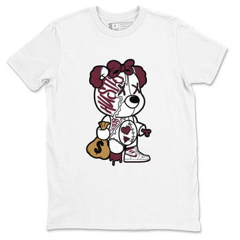 Air Jordan 1 High OG Metallic Burgundy shirts to match jordans Stitched Hustle Bear unique Halloween sneaker tee Air Jordan 1 Metallic Burgundy SNRT Sneaker Tees streetwear brand White 2 unisex cotton tee