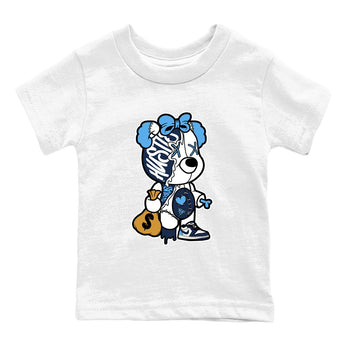 1s Obsidian shirts to match jordans Stitched Hustle Bear sneaker match tees Air Jordan 1 Low OG Obsidian match shoes to clothes SNRT Sneaker Tees Youth Baby White 2 tee